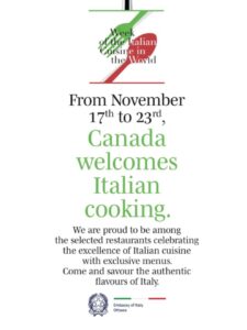 Canada welcomes Italian Cooking
